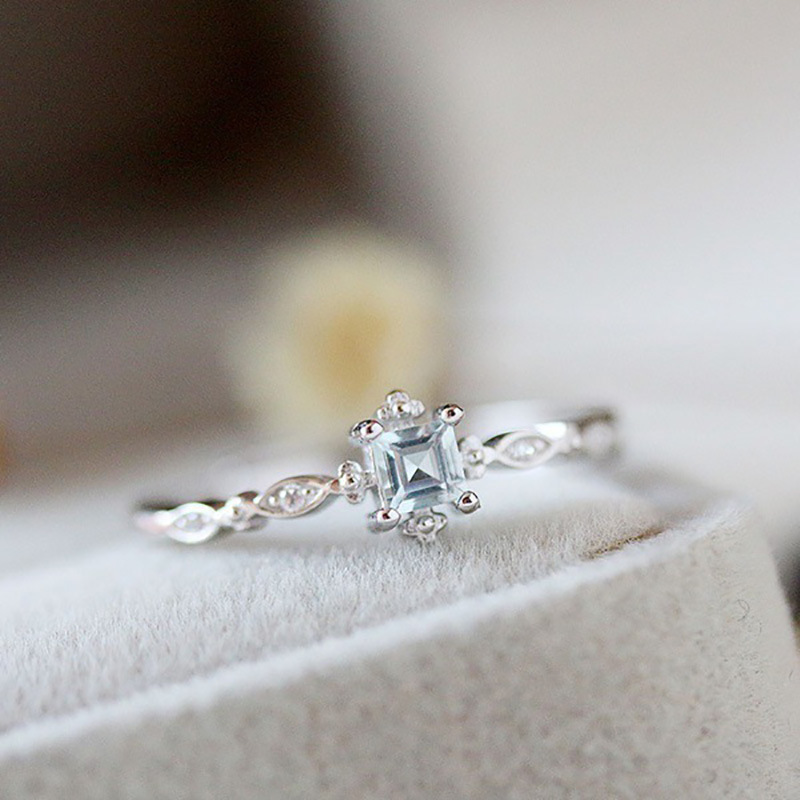 

Small Fresh Woman Ring Diamond Support Pa Shihailan Color Zircon Ring