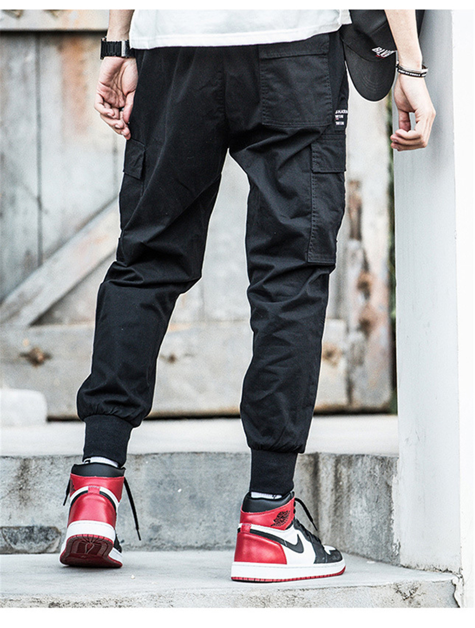 black cargo harem pants