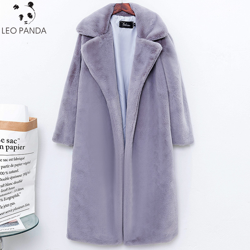 

Plus Size Winter Fashion 2019 New High Quality Imitation Coat Women Long Fur Coats Female Loose Thick Warm Teddy Jacket, Beige