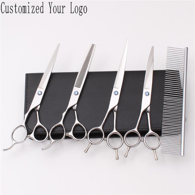 

7" Left-Hand Customize Logo Dogs Grooming Shears Cutting Shears Thinning Scissors Pets Scissors Cats Flur Clippers Add Bag C3006