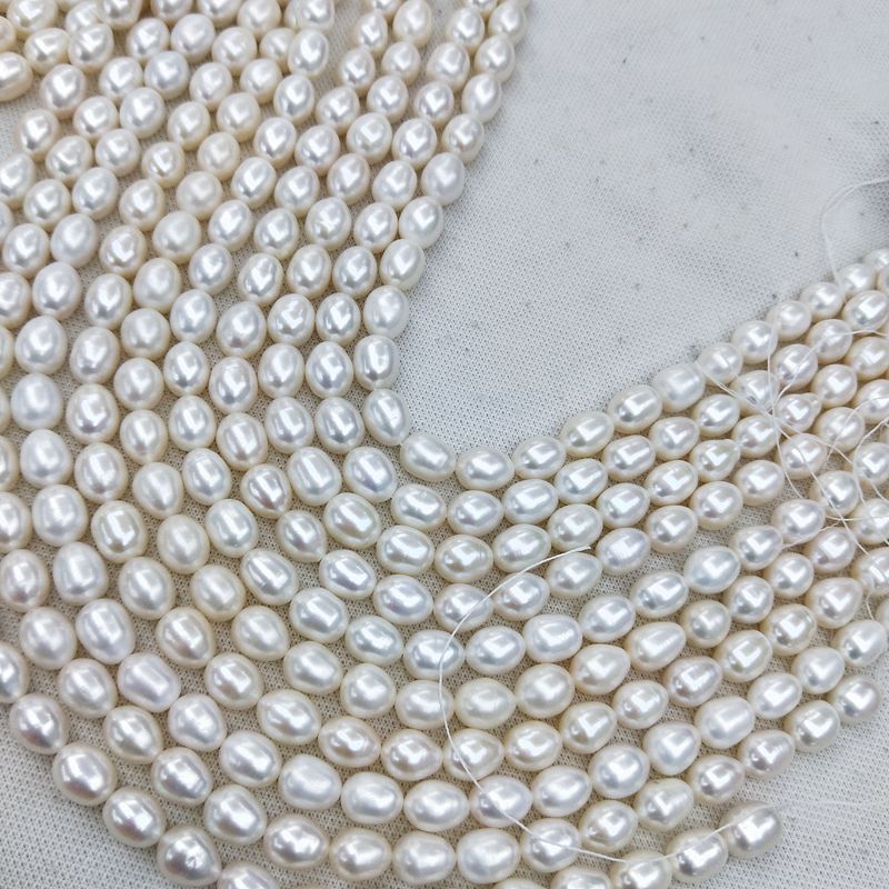 

11mm nice quality rice pearl necklace freshwater rice shape pearl