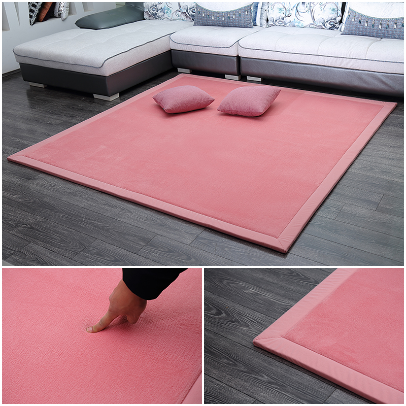 

Soild Pink Carpets for Living Room Coral Fleece Soft Rugs Coffee Table Sofa Carpet Children Playing Mat Morden Brief Tatami Pad, Darkblue