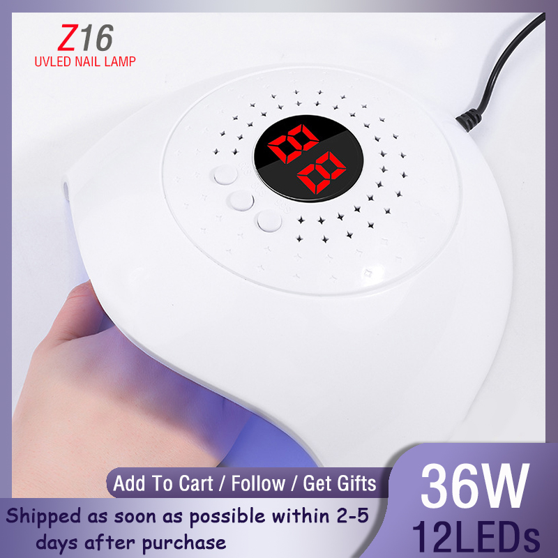 

Z16 36W Nail Dryer UV LED Lamp For Gel Varnish Nails Gel Polishing 60S/80S/99S Timing Lamp Nail Dryer For Drying Art Tool, Yellow