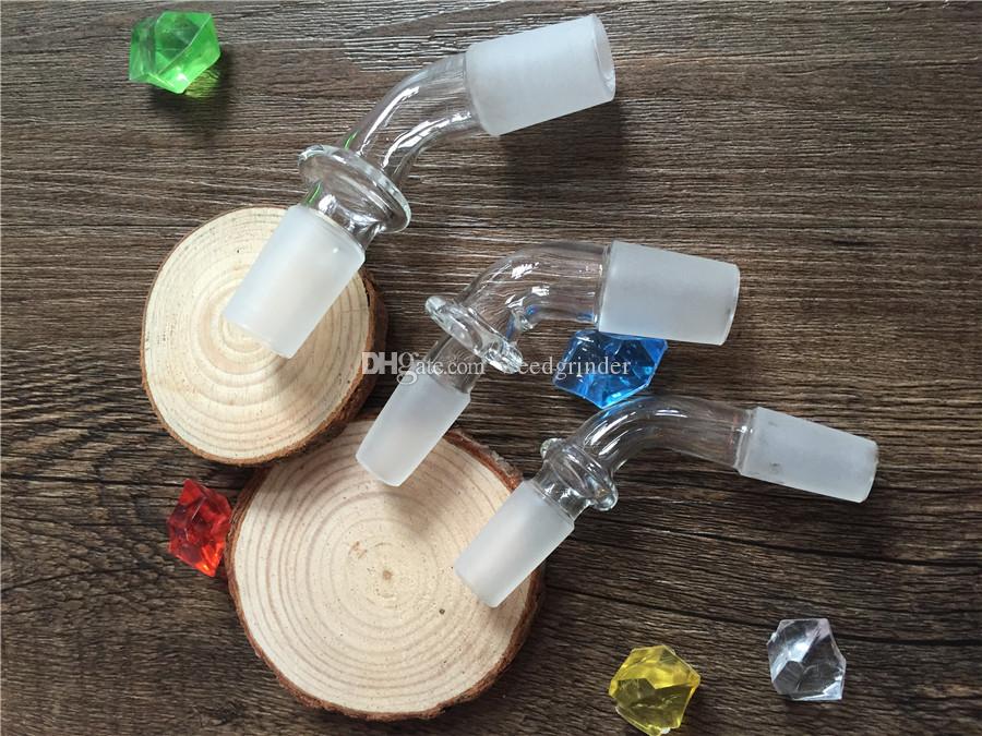 

45degree angle glass downstem adapter 14mm 18mm male to male joint converter glass adapter for water oil rig bong