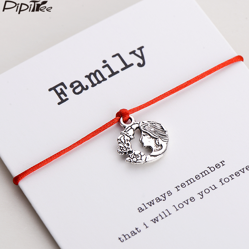 

Pipitree Virgin Mary Family Bracelet For Women Lady Children Kids Best Es Lucky Red String Bracelets Femme Jewelry Gift