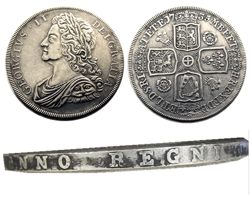 

GREAT BRITAIN 1735 George II one Crown Copy Coin home decoration accessories