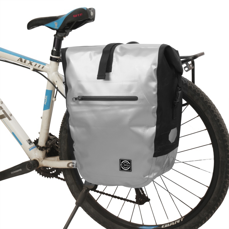 Vintage bicicleta doble bolsa portaequipaje bolso bicicleta de cuero bolso de equipaje MTB