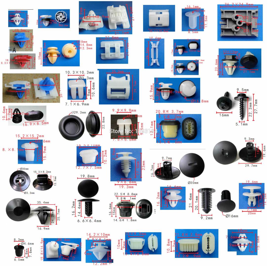 

100x OEM car plastic clip door panel retainer grille screw grommet for 8934-201-23