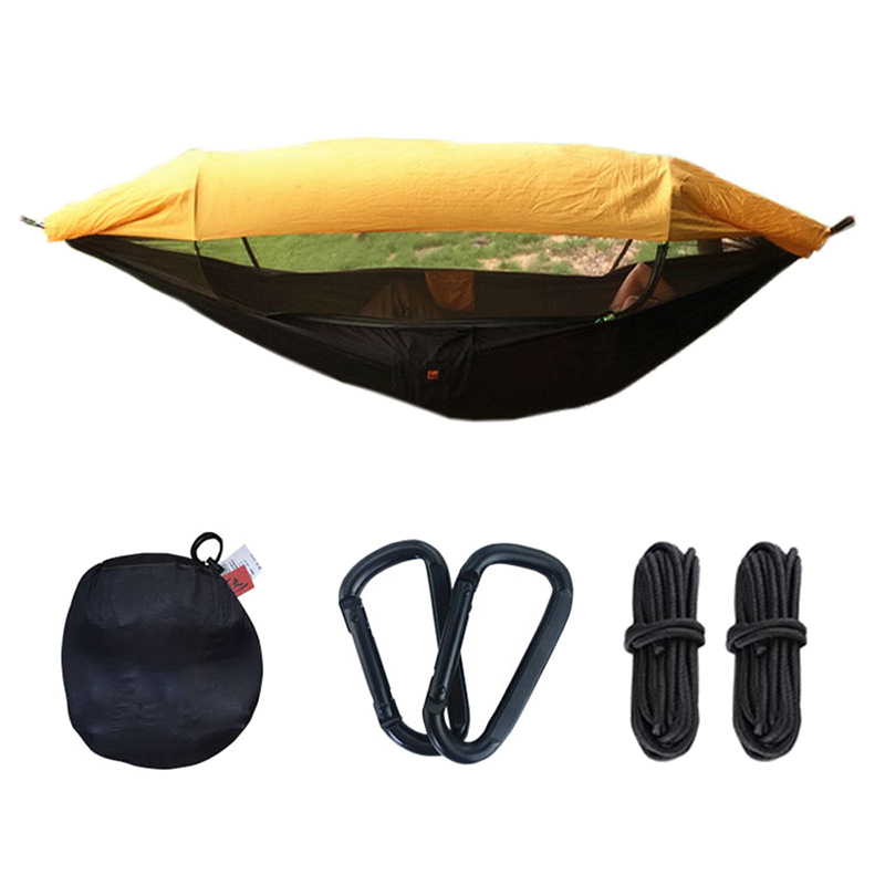 

Portable Outdoor Camping Hammock with Awning Mosquito Net Hanging Bed Swing Tent WHShopping