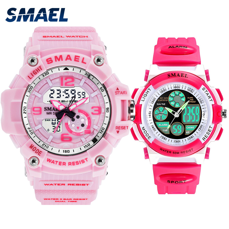 

Mother and daughter watch set SMAEL watch for family 0704 1808, Slivery;brown
