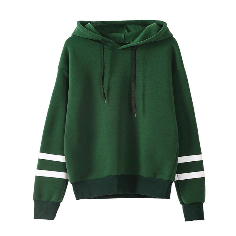 

Womens Long Sleeve Hoodie Sweatshirt Jumper Hooded Pullover Tops Blouse, White