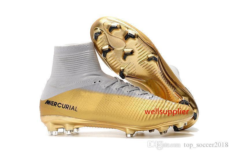 cr7 shoes gold