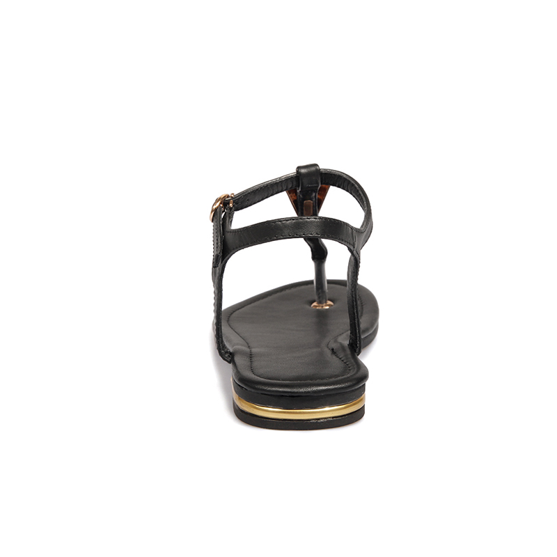 

Hot Sale- Black Mystery Rhinestone Sandal Summer Sandals T-strap flip flops Lady Designer Shoe High Quality Genuine Leather Sandal For Women, White