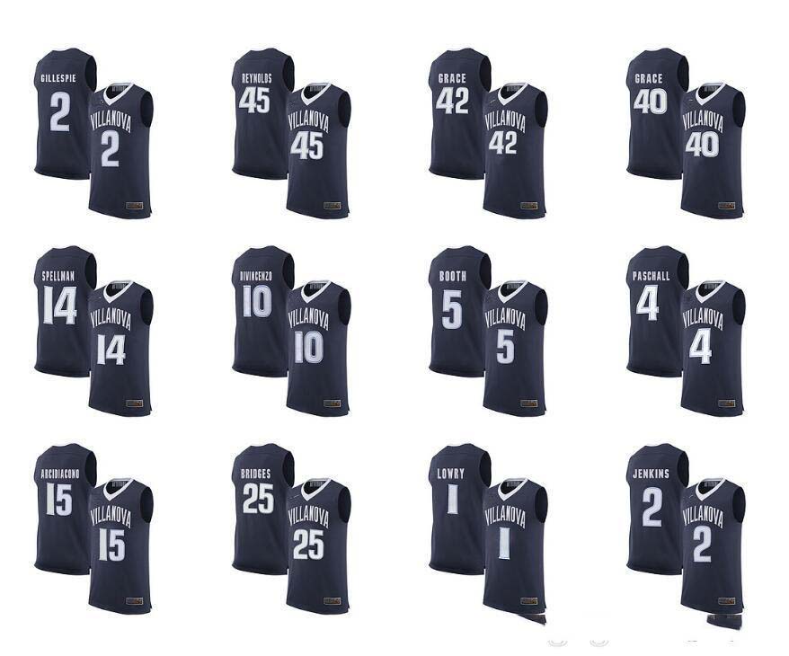 

NCAA Mens Basketball Jersey Villanova Wildcats Ryan Arcidiacono 15 Kyle Lowry 1 Josh Hart 3 Kris Jenkins 2 College Custom Any Name Number, Custom name and number