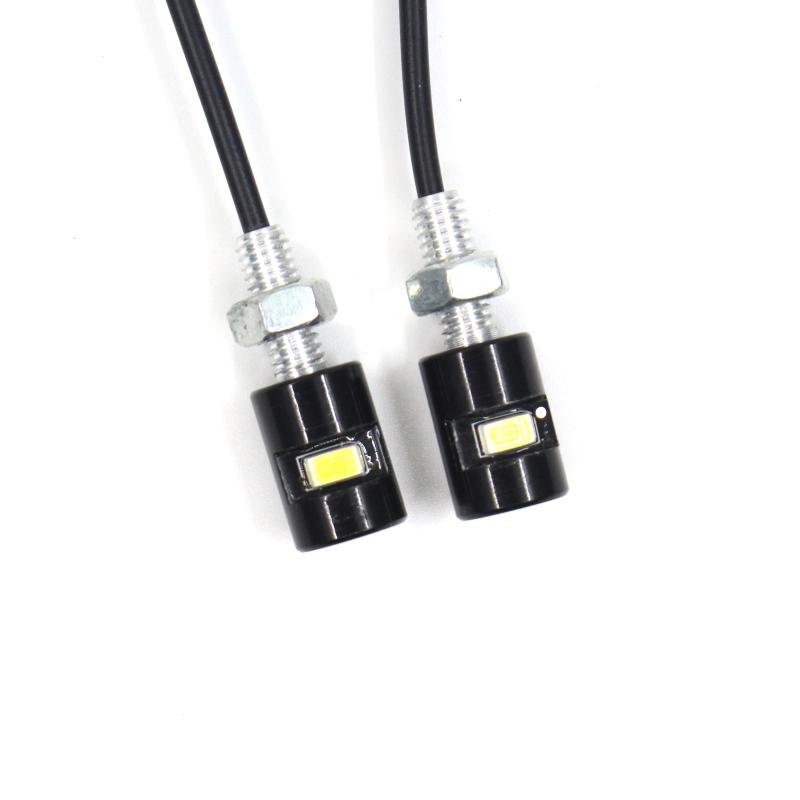 

2X Car and motorcycle Eagle eye light 12V 1W 6500K LED License Plate Lights Screw type 5630 1SMD Truck led bulb lamp