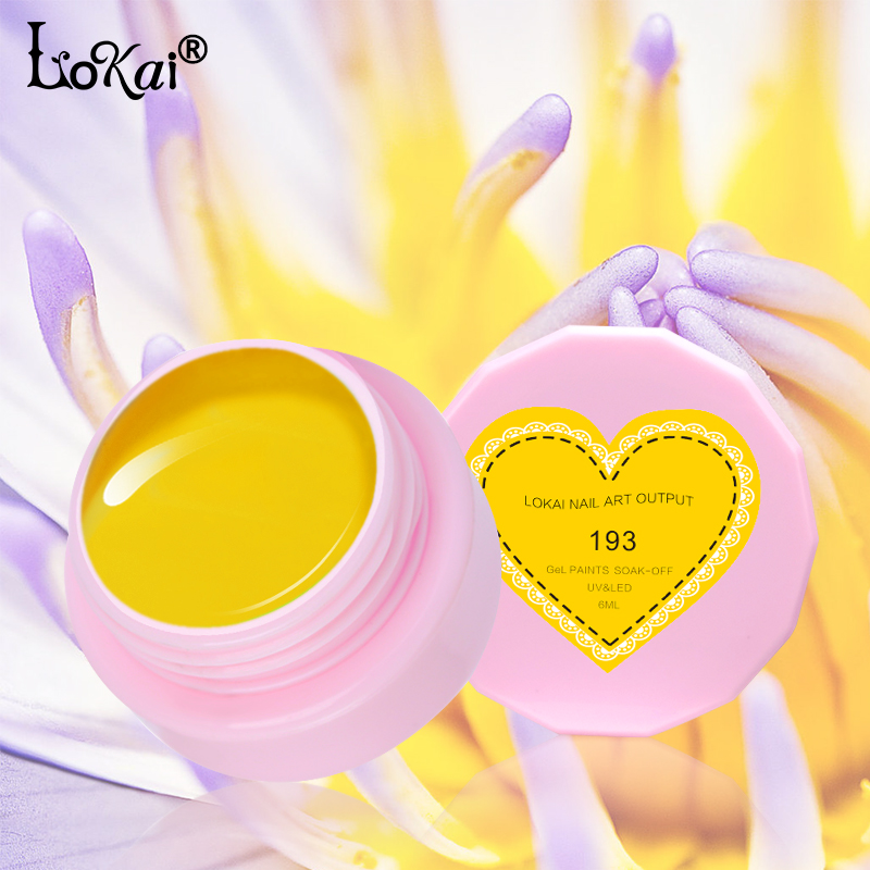 

Nail Art Design Manicure UV LED 6ml Professional Nail Painting Gel Varnish Kit Paint Lacquer for Nails Yellow Series Arte De Una, 192