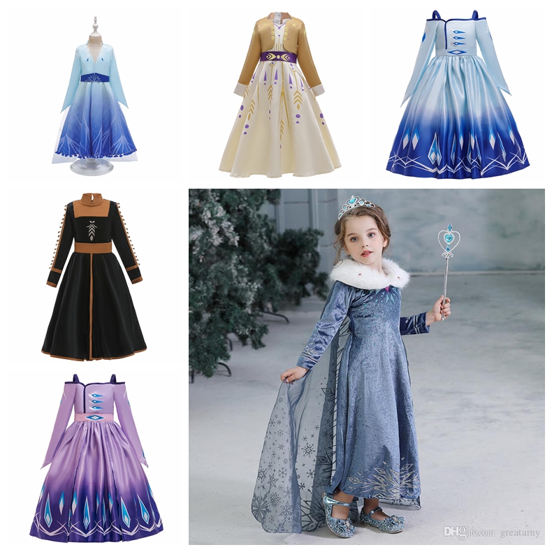 

Children Snow Queen Cosplay Fancy Princess Dress for Girl tassel skirt Costume Halloween Christmas Party Kids winter Dresses, Red;yellow