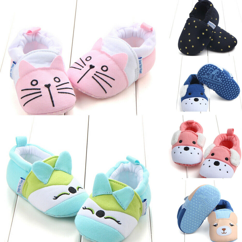 

Newly Cute Infant Kids Girls Boys Crib Shoes Soft Cartoon Cotton Shoes Toddler Boots Slipper Shoes