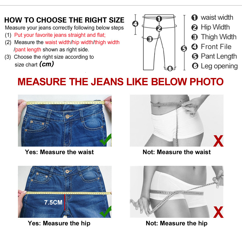 Boyfriend Jeans Size Chart