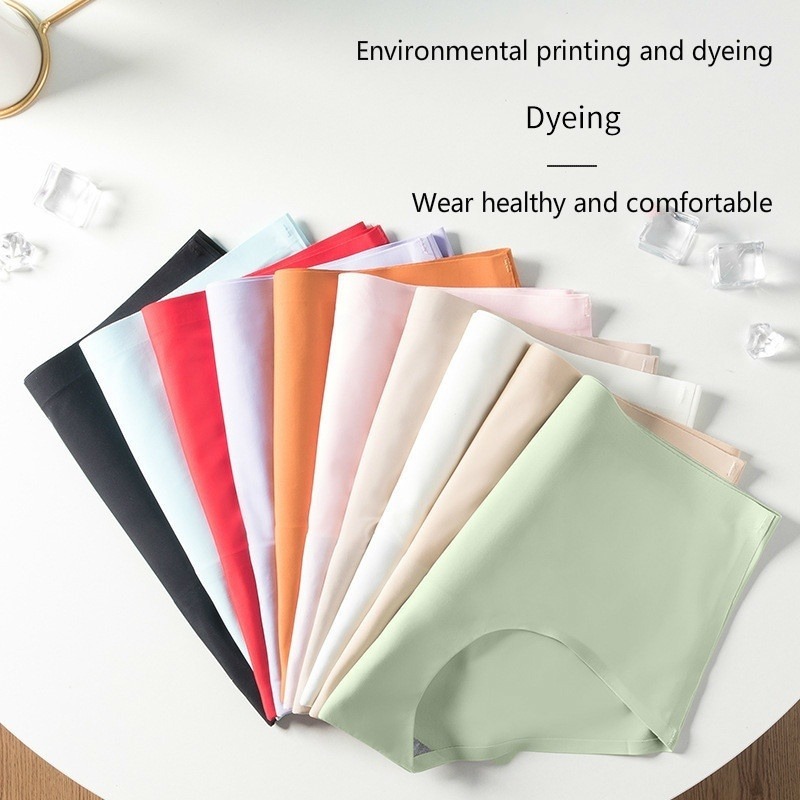 

Sexy Summer Fashion Women's Underwear: Ice Silk, Fresh, Traceless, Skin Friendly, Breathable, Triangle Large Women's Underwear, Green