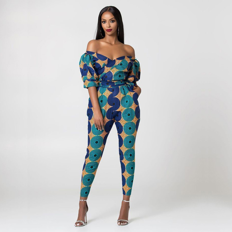 women's african print jumpsuit