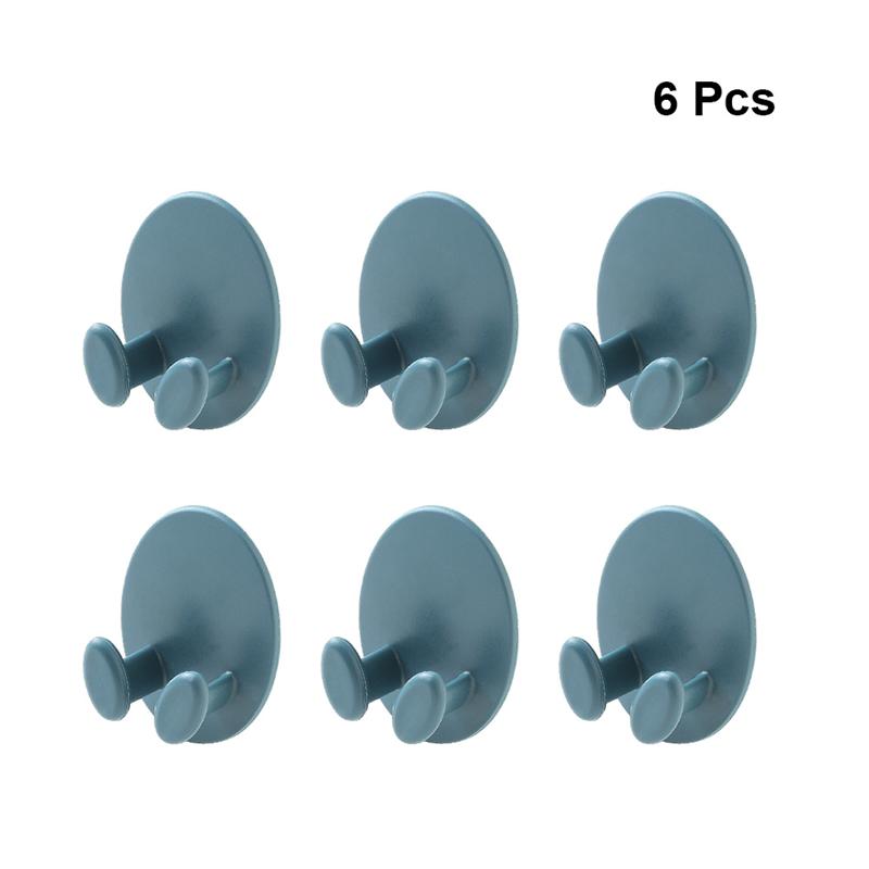 

6pcs Punch Free Hook Cord Organizer Storage Rack Key Hanger Oval Socket Hook Adhesive Plug Holder For Home Storage