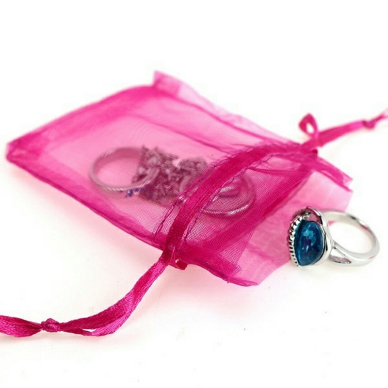 

100pcs Organza Bags White Small Organza Gift Bags For Jewelry Packaging Display Christmas Wedding Storage Bag Christmas box 5z