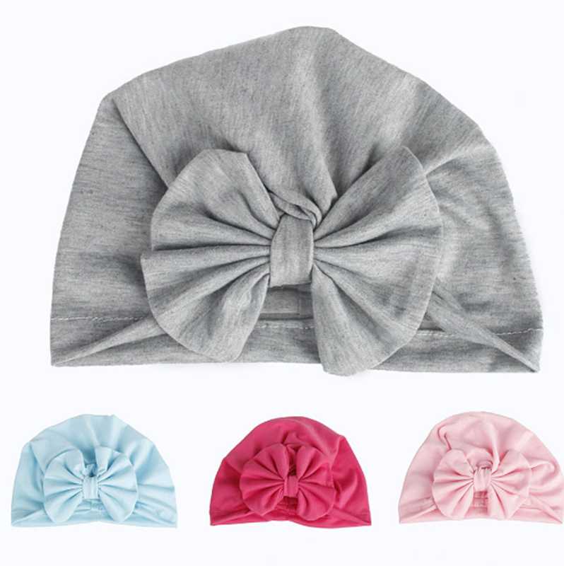 

lovely infant Cap Cotton Bow Hat For Baby Girls 2 Layer India Hat Kids Beanie Baby Hats Caps, Blue