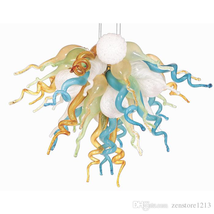 

Energy Saving Hand Blown Glass Chihuly Style Designer Chandelier Light CE UL Certificate Colored Murano Glass Modern Art Glass Pendant Lamps