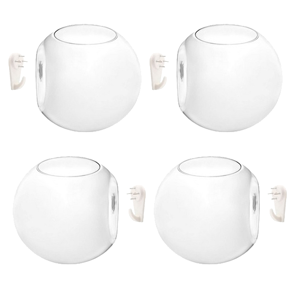 

4x wall hanging planterglass hydroponicvase plant pot terrarium ball 10cm