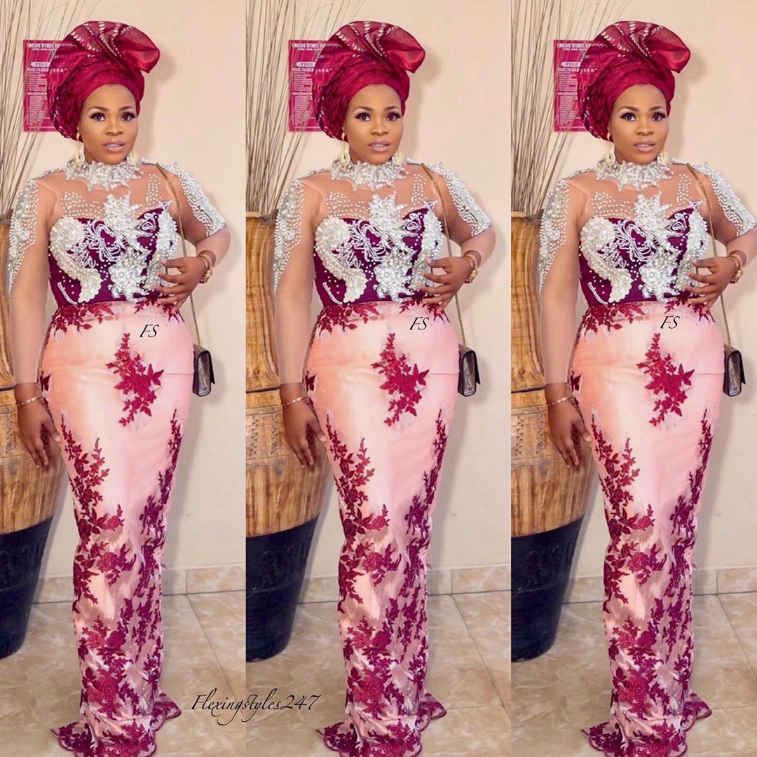 

2020 Arabic Aso Ebi Lace Pearls Sexy Evening Dresses Sheath Long Sleeves Prom Dresses Vintage Formal Party Second Reception Gowns ZJ326, Fuchsia
