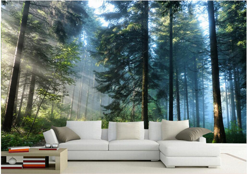 

WDBH 3d wallpaper custom photo Sunlight through the forest background painting home decor living room 3d wall murals wallpaper for walls 3 d, Non-woven wallpaper