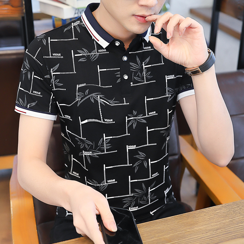 

2020 Brand clothing Male High quality pure cotton short sleeve shirts / Men' printing slim fit leisure shirts -3XL, Pink