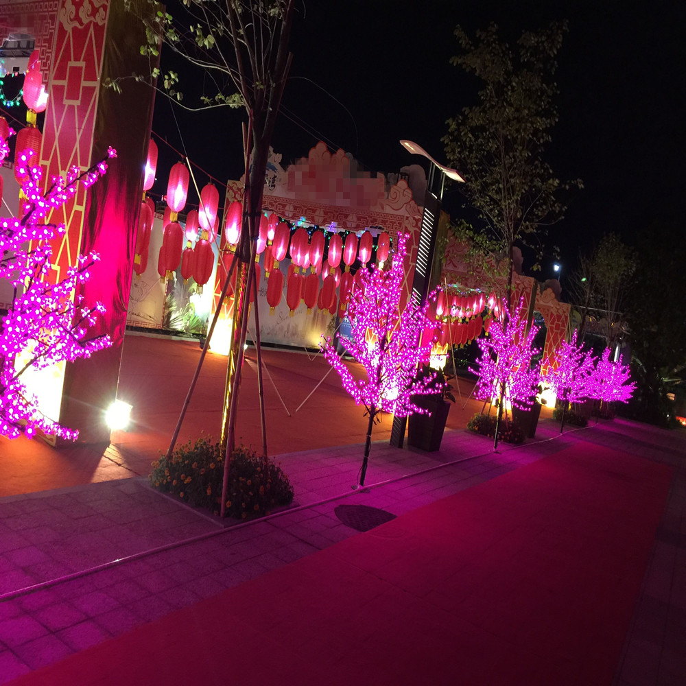 

LED Artificial Cherry Blossom Tree Light Christmas Light 1152pcs LED Bulbs 2.0m 6.5ft Height 110 220VAC Rainproof Outdoor Use Free Shipping