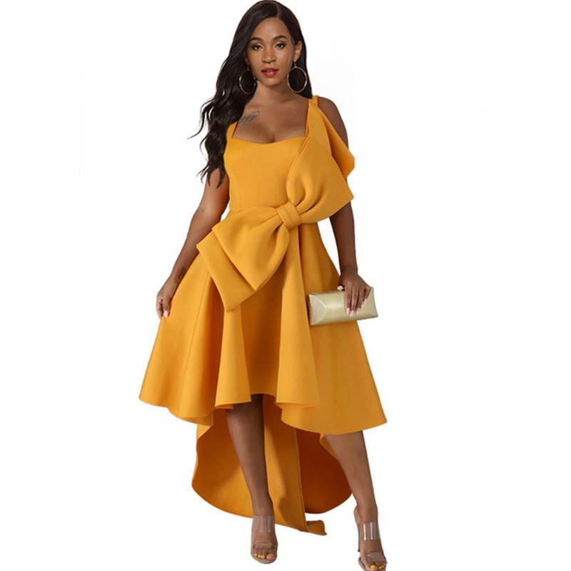 

2019 Bow Suit-dress Dress Dress, Yellow