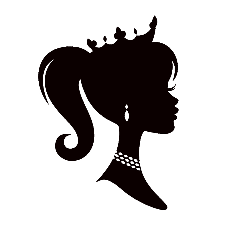 

16*11.6cm Fashion Personality Creativity Classic Attractive GIRL PRINCESS Vinyl Car Wrap Decor Decals, Color