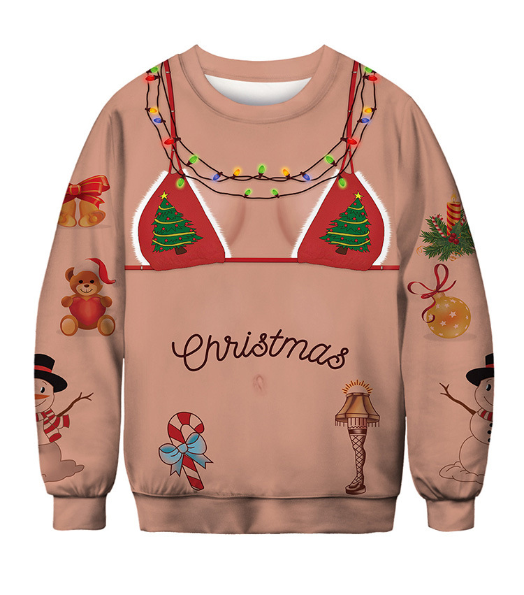 Funnycokid Kids Ugly Christmas Sweater Boys Girls 3D Print Xmas Fleece Pullover Sweatshirt 4-16Y