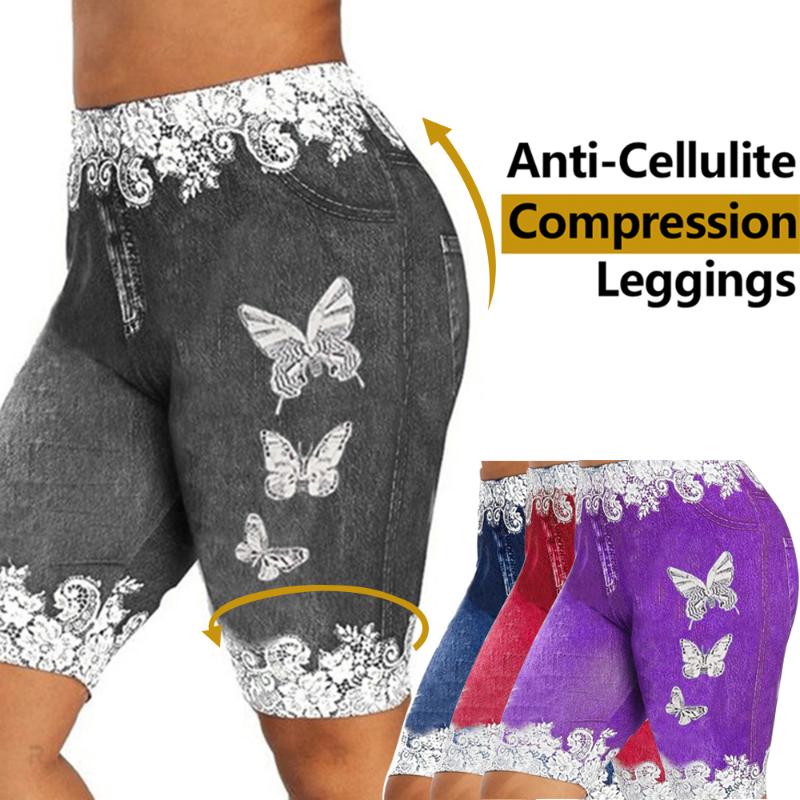 

Women Lace Ripped Denim Shorts High Waist Sports Short Workout Running Fitness Leggings Female Casual Push Up Gym Yoga Shorts, Black