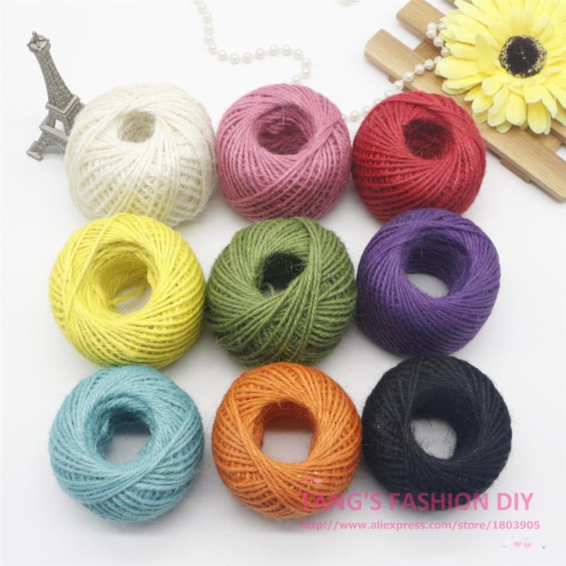 

50 METERS--DIY colorful Jute cord/rope/string 9 colors can choose color, Cream