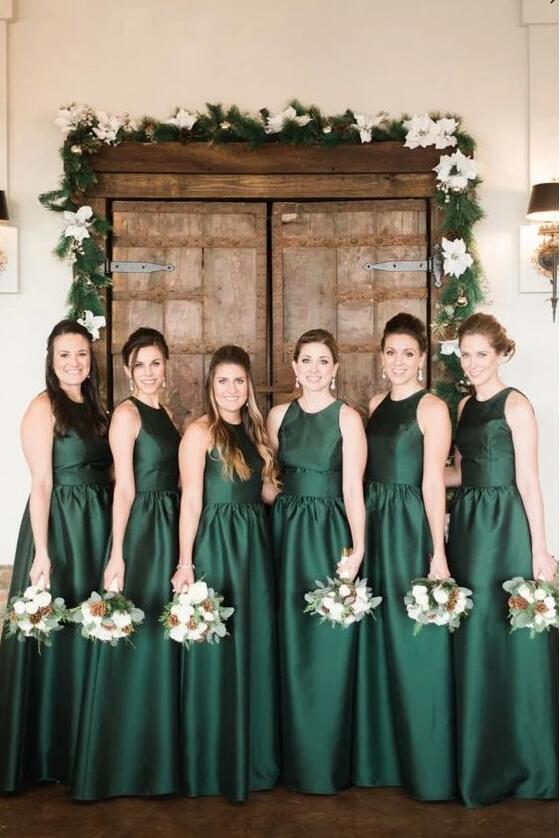 white emerald green wedding dresses