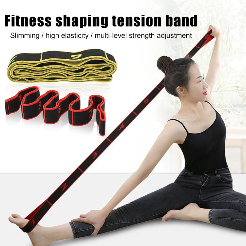 

New 8 Grid Digital Position Elastic Band Stretch Belts for Fitness Yoga Latin Dance XD88, Red