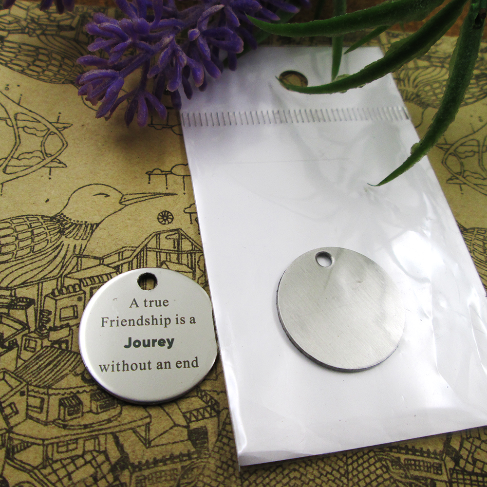

40pcs--"A true Friendship is a jourey without"stainless steel charms more style for choosing DIY Charms pendants for necklace