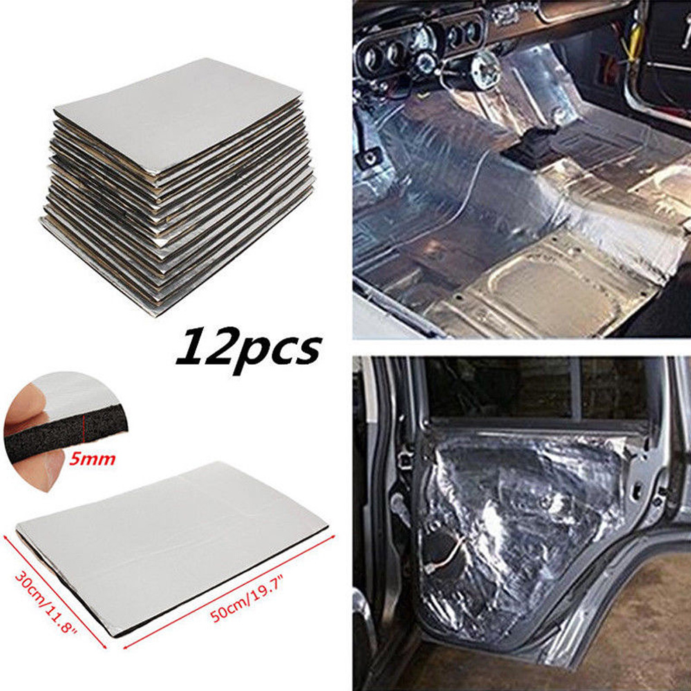 12 pièces pare-feu voiture insonorisation Deadener Auto Heatsound tampon d'étanchéité thermique bouclier isolation Matnoise insonorisé pour les p