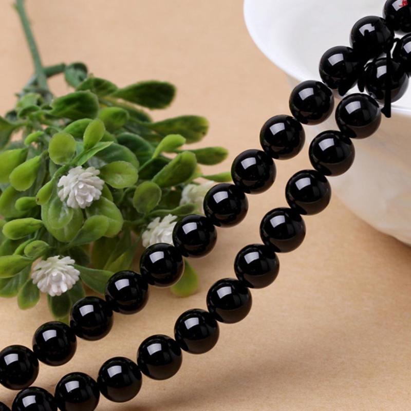 

Natural Bracelets Round Spacer Loose Beads Wristlet 1Strand (Black 8mm 45Beads) Fashion Jewelry Accessories Bracelet Wristband