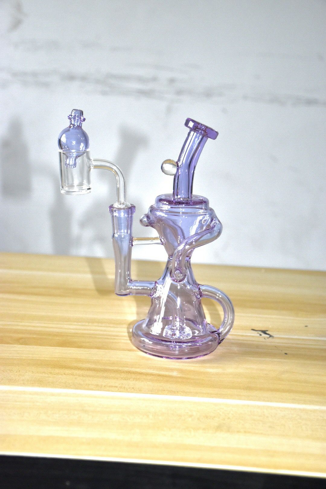 

Purple Hookah,carta glass cycle oil rig pipe, 14mm joint, welcome to order