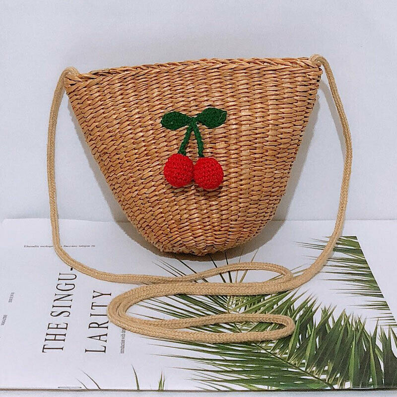 

2020 Newest Style Kid Girl Fashion Adorable Straw Kid Bags Streetwear Beach Handbags Messenger Bag