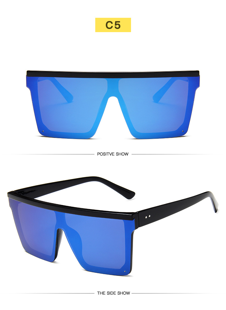 

Fashion Oversized Sunglasses Classic One Pieces Square Eyeglasses Outdoor Travel Women Men Flat Top Eyewear 6979