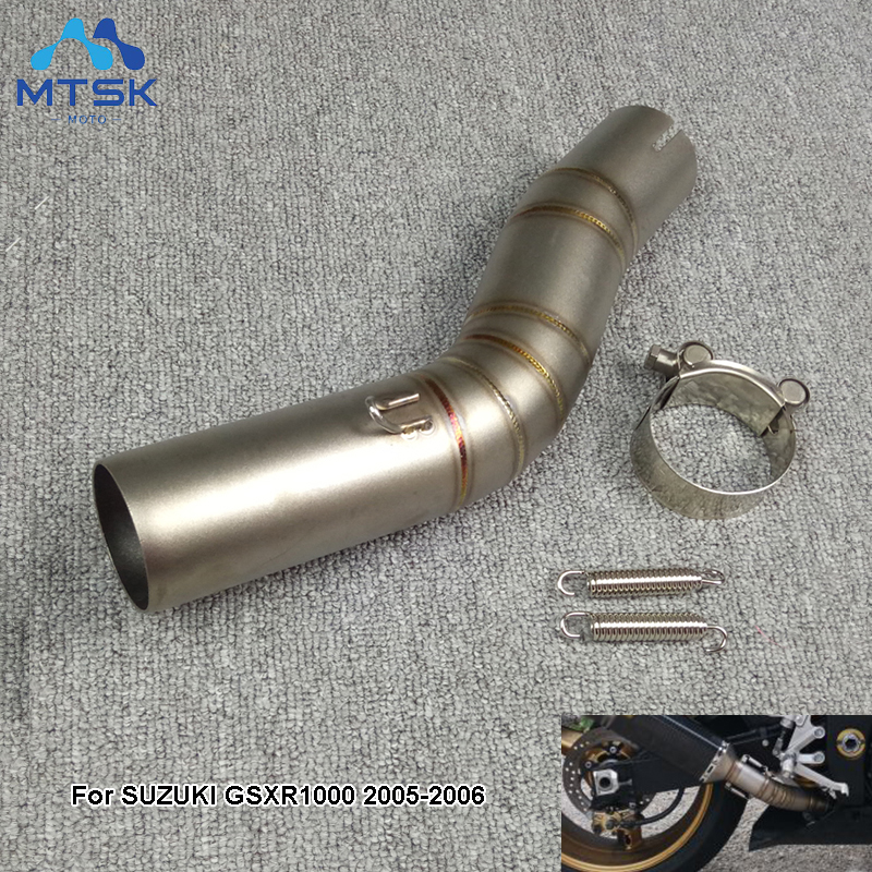

GSXR1000 High Quality Motorcycle Exhaust Middle pipe link pipe For GSXR1000 GSX R1000 GSXR 1000 Link