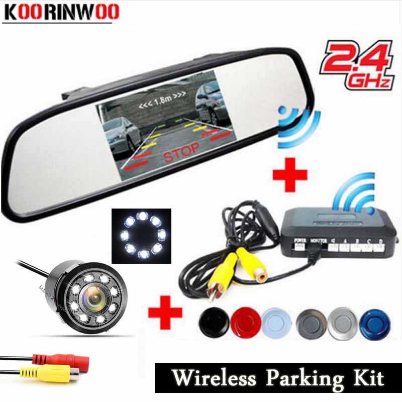 HYUNDAI 4.3/" marcha atrás espejo Monitor de visión trasera /& Kit De Cámara De Matrícula De Coche