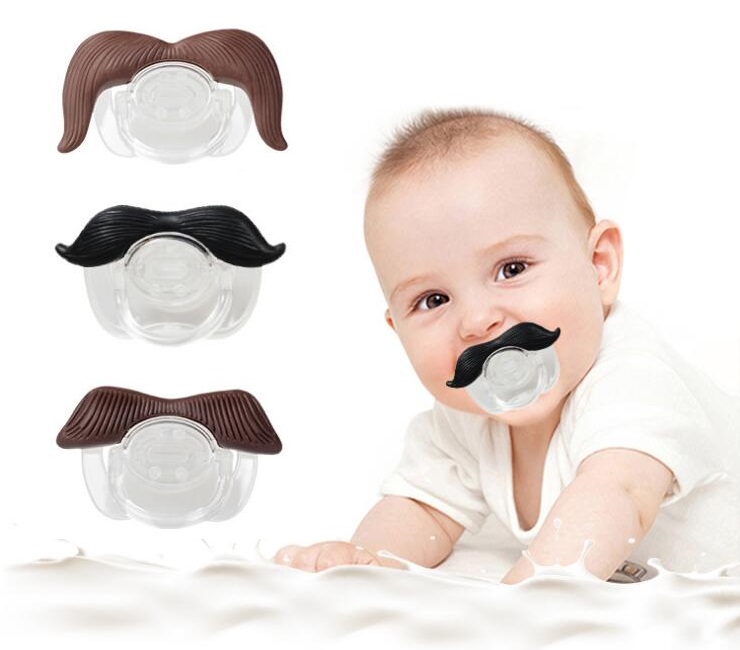 

100% Safe Quality Baby Funny Pacifier Mustache Pacifier Infant Soother Gentleman bpa Baby Feeding Products free shipping